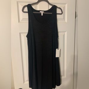 Black tank mini dress/ cover up- size XL